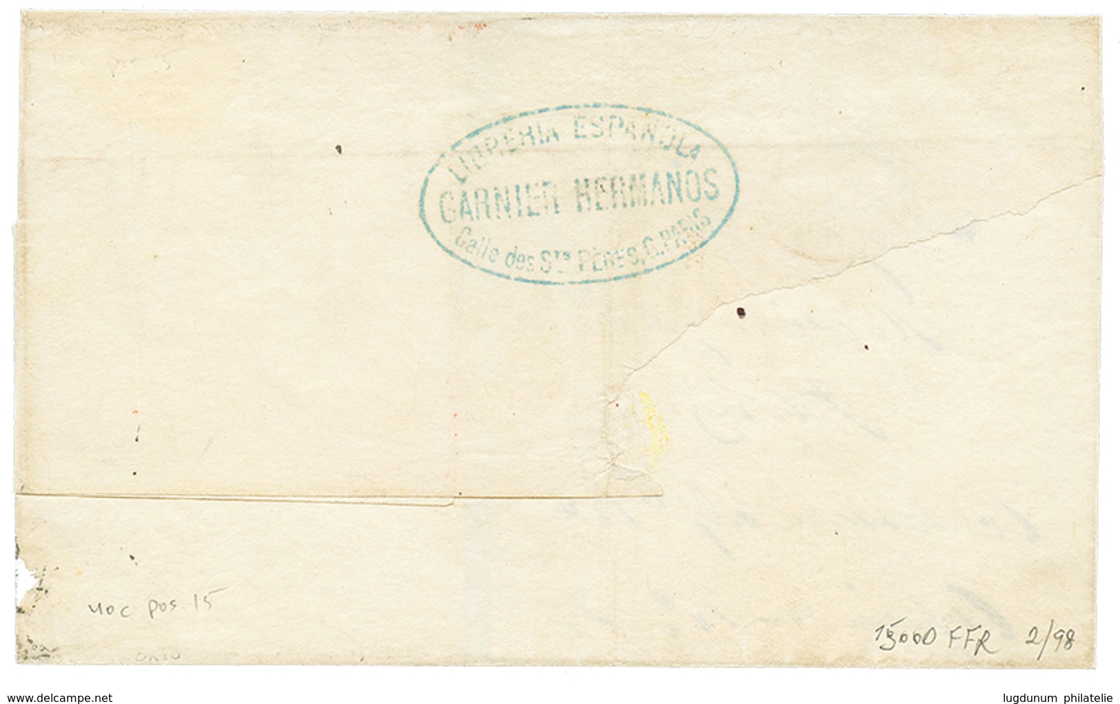 130 "ETOILE De PARIS Sur 40c BORDEAUX" : 1872 40c BORDEAUX (n°48) Trés Grandes Marges + 30c CERES(x2) Obl. Etoile 15 Sur - 1870 Ausgabe Bordeaux