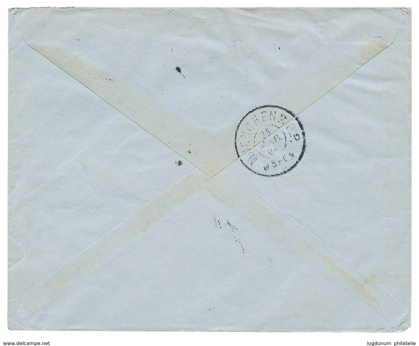 225 CRETE : 1904 25c MOUCHON Obl. CANDIE CRETE Sur Enveloppe Pour L' ALLEMAGNE. Superbe. - Other & Unclassified