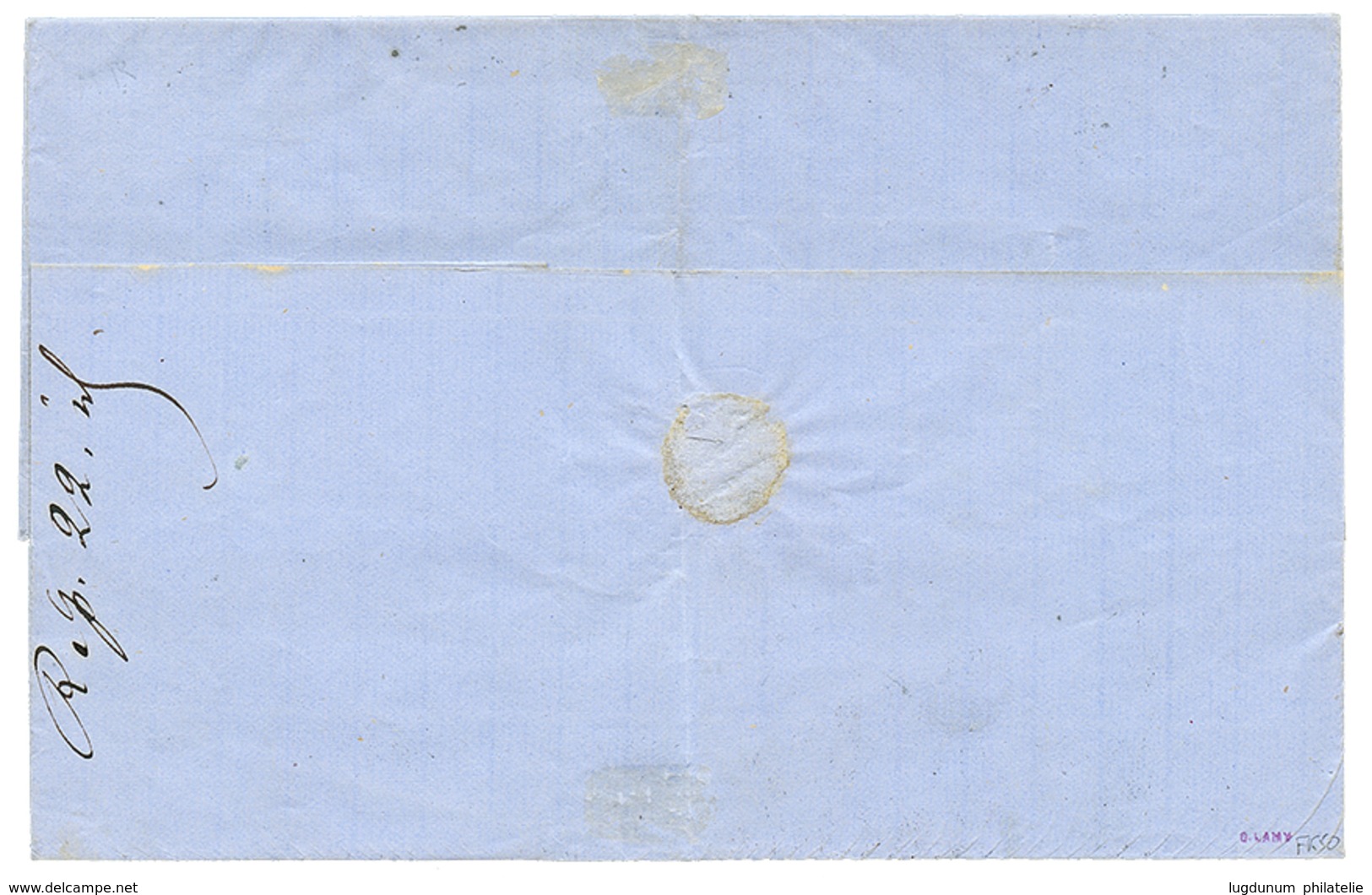 228 1862 10c(n°13) + 40c(n°16) Avec Trés Grandes Marges Obl. PC 3708 + LES DARDANNELLES TURQUIE Sur Lettre De SALONIQUE  - Other & Unclassified