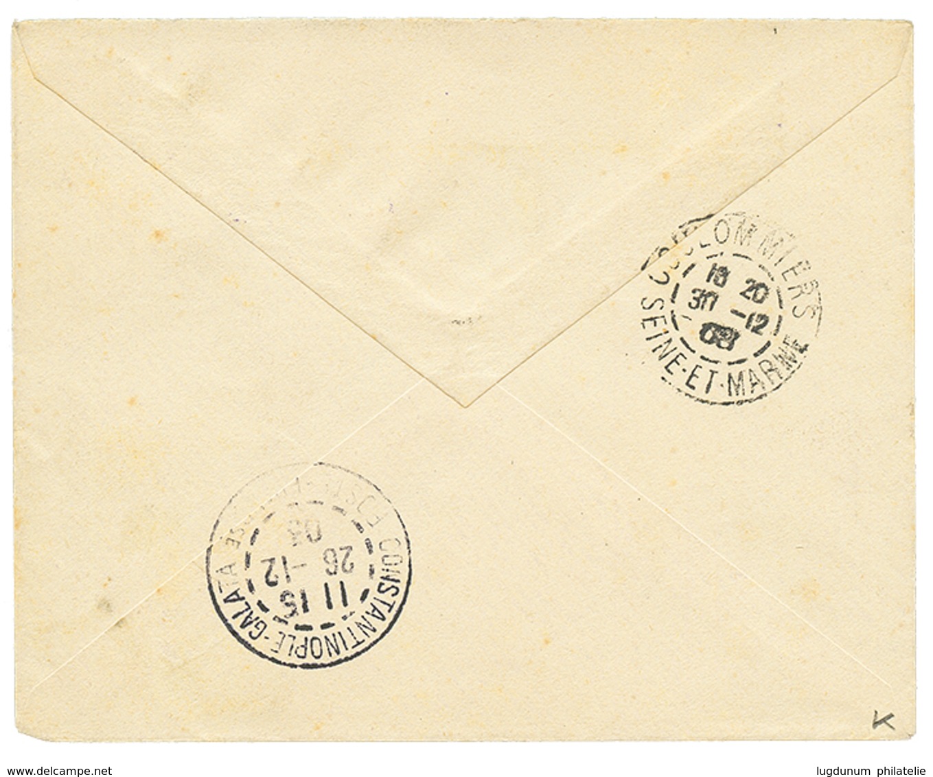 229 DEDEAGH : 1903 10c + 15c Obl. DEDEAGH TURQUIE Bleu Sur Enveloppe Pour La FRANCE. Superbe. - Other & Unclassified