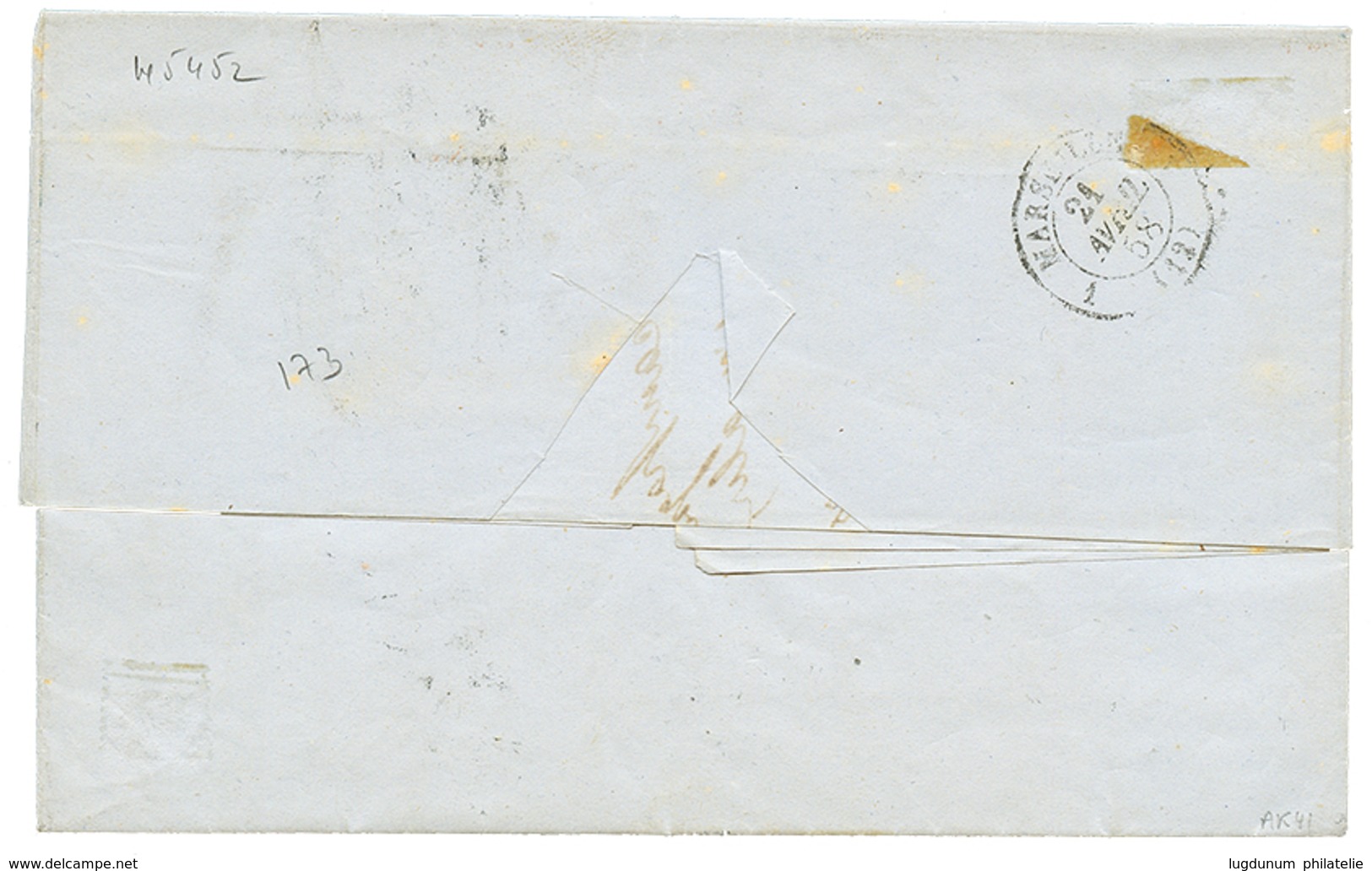 240 1868 10c (n°13) + 40c(n°16) TB Margés Obl. PC 4012 (frappe Exceptionnelle) Sur Lettre De SALONIQUE Pour La FRANCE. S - Sonstige & Ohne Zuordnung