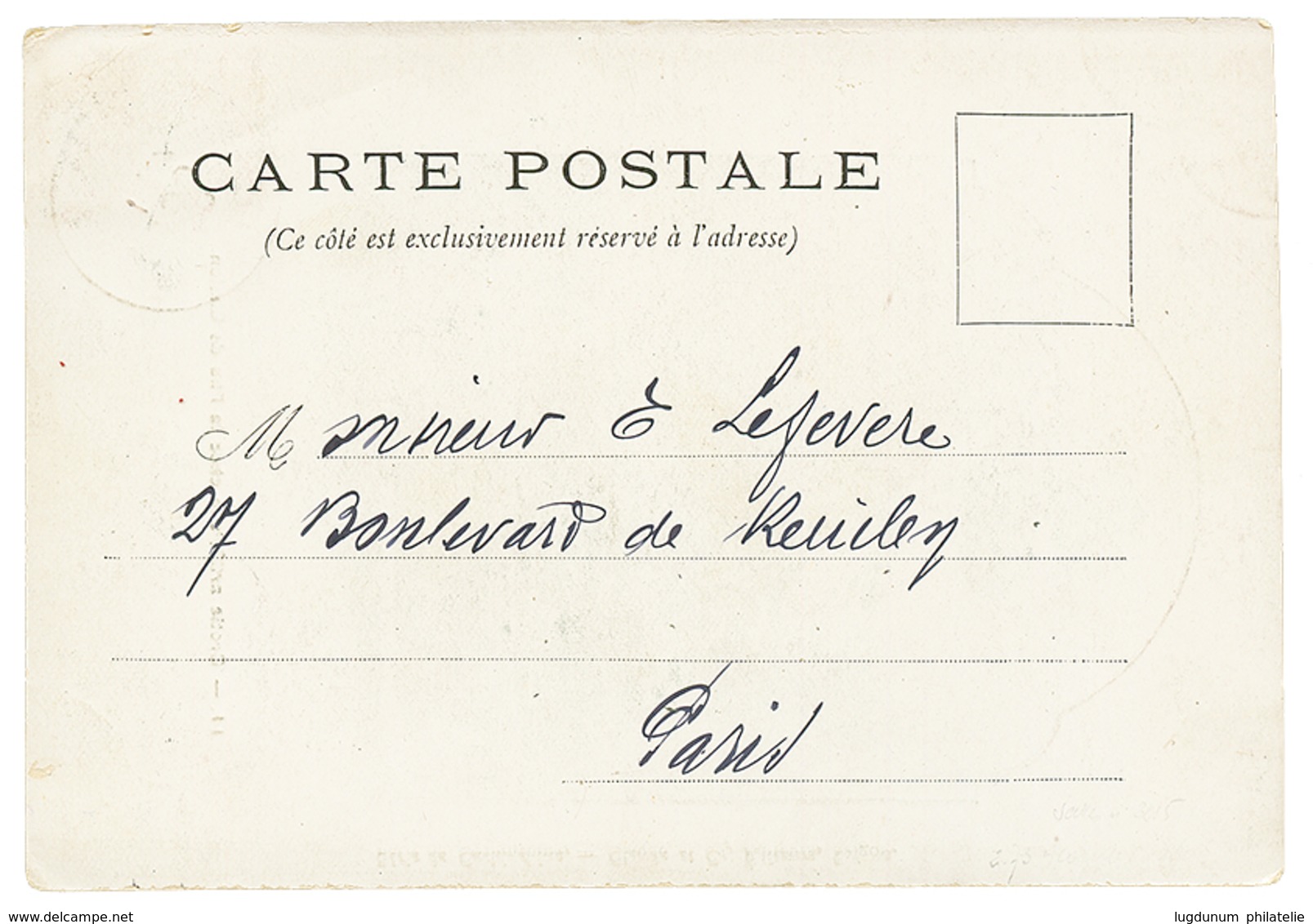 390 1904 INDOCHINE 10c Obl. VAPEUR N°4 COCHINCHINE Sur Carte Pour La FRANCE. Superbe. - Sonstige & Ohne Zuordnung