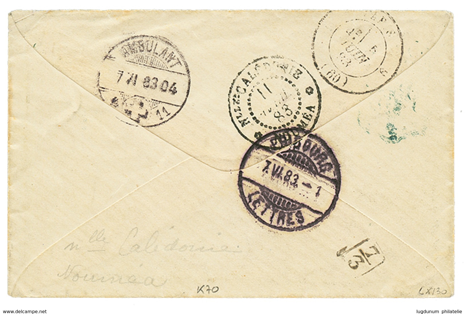 413 "BOURAIL" : 1883 CG 25c Obl. Cachet TELEGRAPHIQUE BOURAIL Sur Env. Pour PARIS Redirigée En SUISSE. Superbe. - Sonstige & Ohne Zuordnung