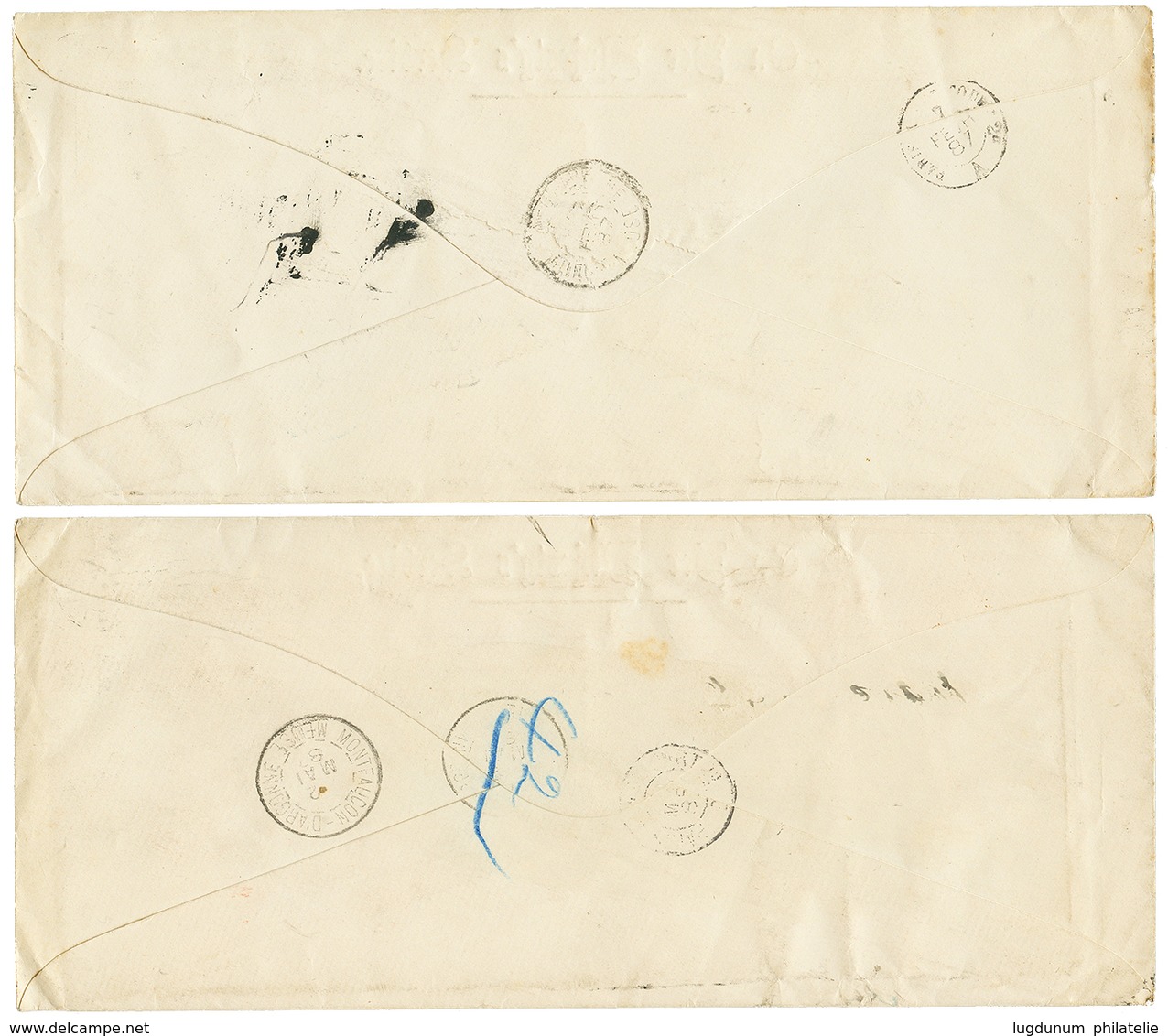454 AUSTRALIA : 186/87 NEW SOUTH WALES 2 Envelopes Sent From SYDNEY With SERVICE 6d(x2) Via BRINDISI Or MARSEILLES To FR - Other & Unclassified