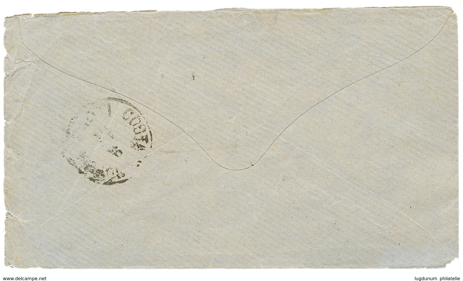 469 "CANEA" : 1881 5 SOLDI(x2) Canc. CANEA On Envelope To CONSTANTINOPLE. Superb. - Eastern Austria