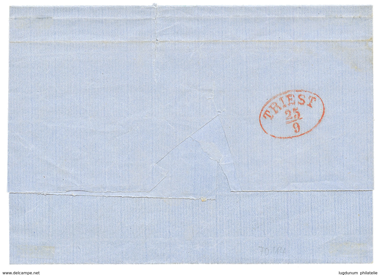 490 "RHODES" : 1868 RHODUS/18.SETT. On Cover To TRIESTE. RARE. Superb. - Eastern Austria