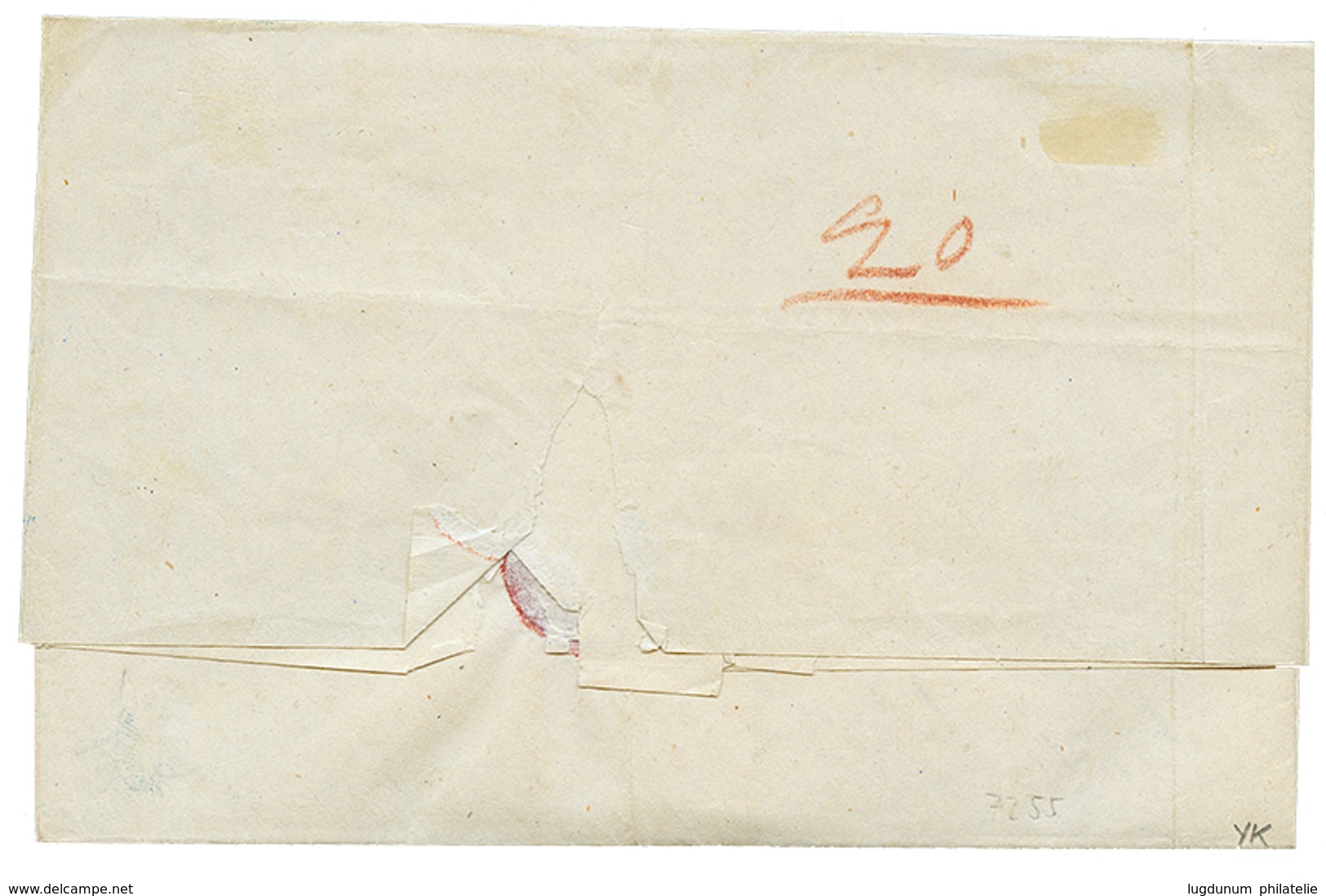 504 "LEMNOS Via TENEDOS" : 1861 TENEDOS In Blue On Cover Datelined "LEMNOS 4 March 1861" To TRIESTE. - Levante-Marken