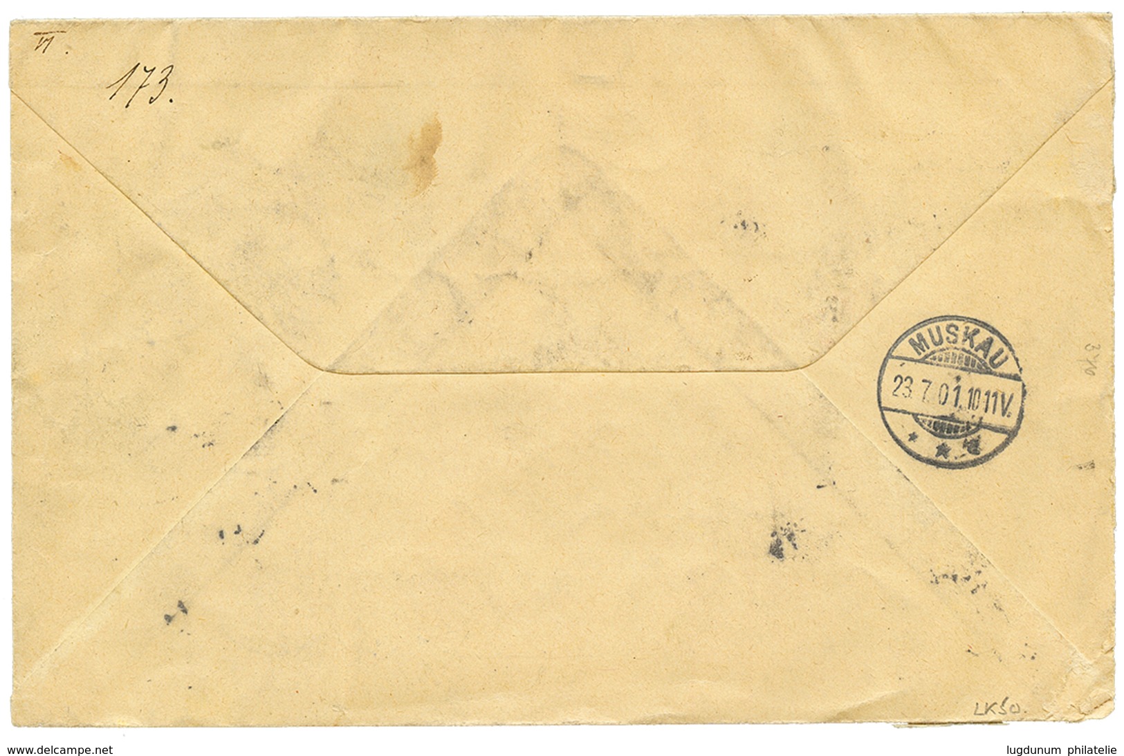 574 "PETCHILI" : 1901 GERMANY 2pf(x21) Canc. KD.FELDPOSTSTATION N°7 On REGISTERED Envelope To GERMANY. RARE. Superb. - Cina (uffici)