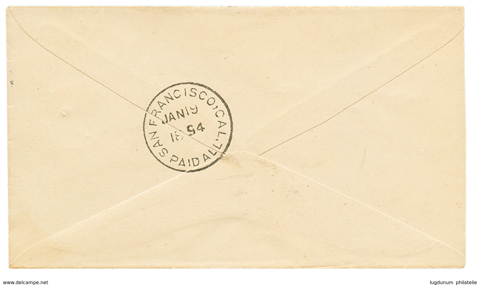 732 SAMOA : 1894 5d On 4d Canc. APIA On Envelope To SAN FRANCISCO(USA). Scarce. Vvf. - Samoa