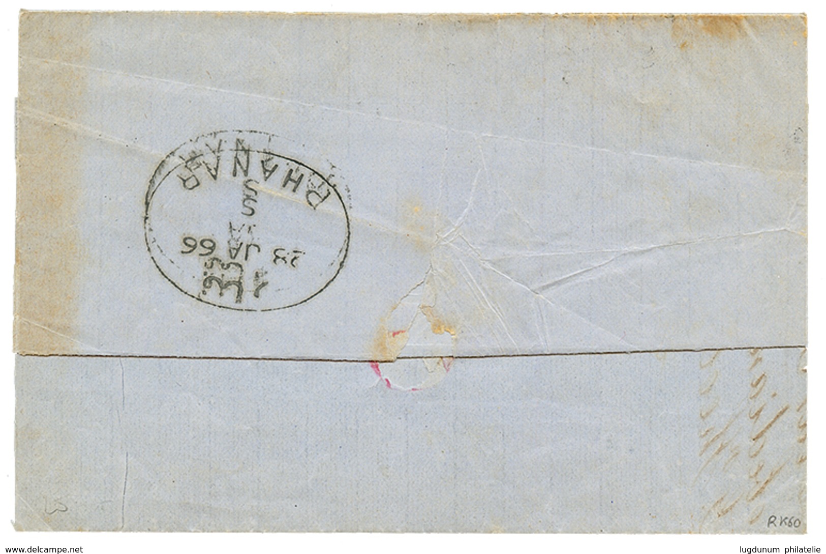 754 TURKEY - LOCAL POST : 1865 5p(x4) + GALATA + PHANAR (verso) On Cover. RARE. Vvf. - Sonstige & Ohne Zuordnung