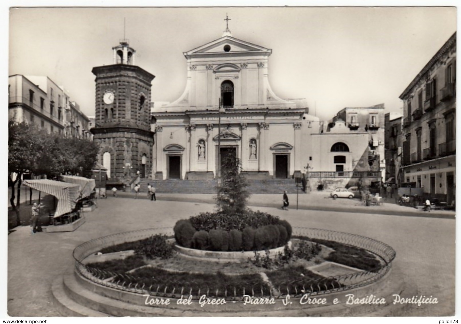 TORRE DEL GRECO - PIAZZA S. CROCE E BASILICA PONTIFICIA - 1967 - Torre Del Greco