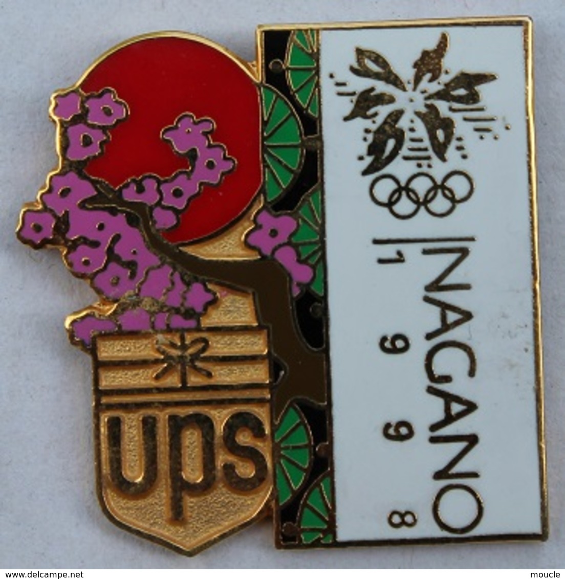 JEUX OLYMPIQUES - NAGANO 1998 - SPONSOR - UPS - JARDIN JAPONAIS  - JAPON -                           (ROSE) - Jeux Olympiques