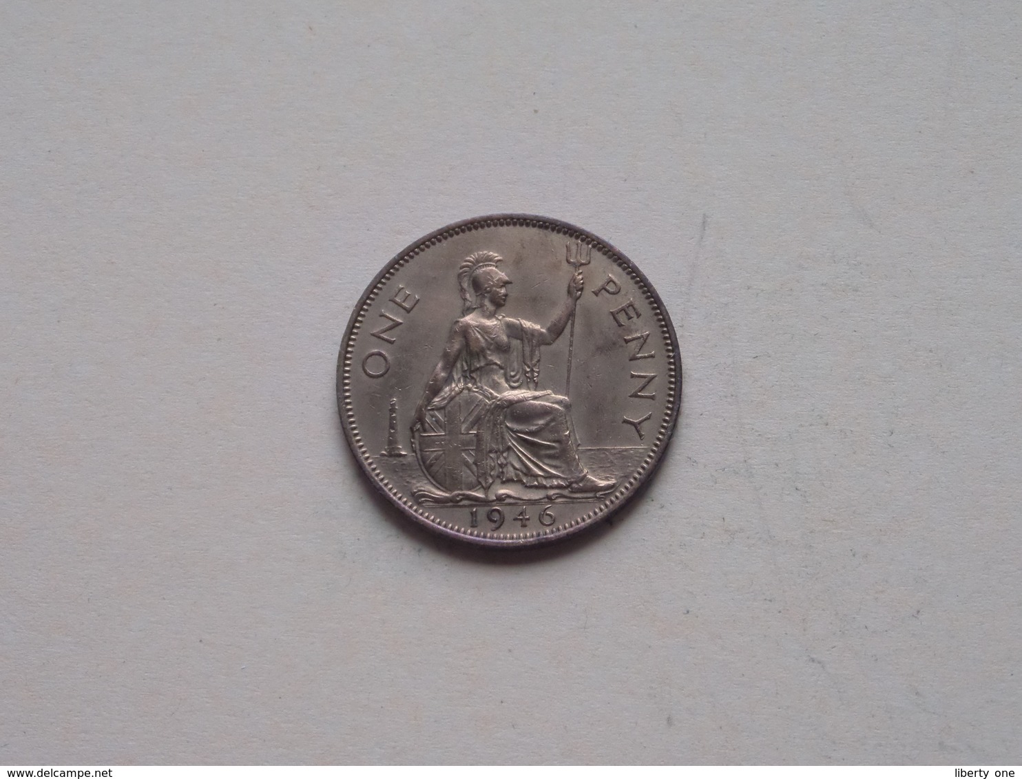 1946 - 1 Penny / KM 845 ( For Grade, Please See Photo ) ! - D. 1 Penny