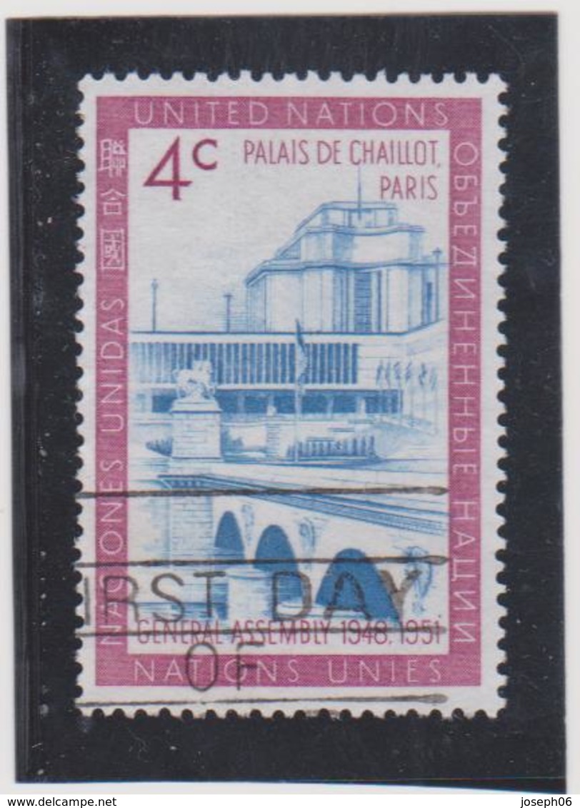 NATIONS  UNIES   1960  New York  Y.T. N° 74  Oblitéré - Usados