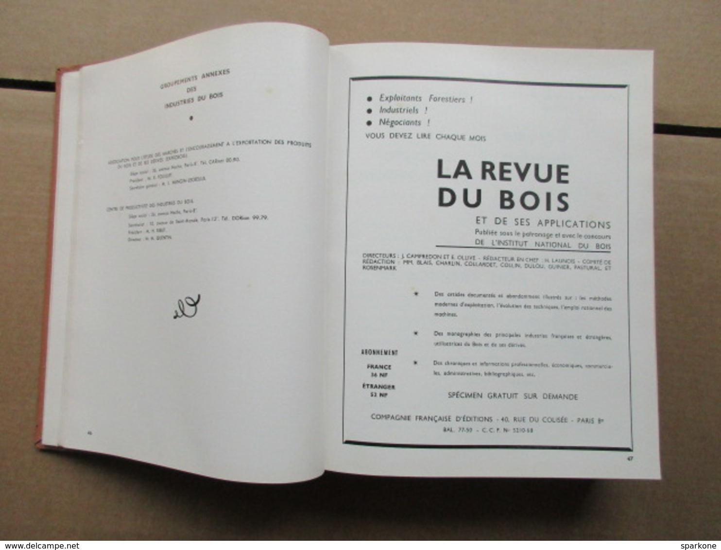 Annuaire général du Commerce et des industries du Bois / Ufap / 1961 - 1962