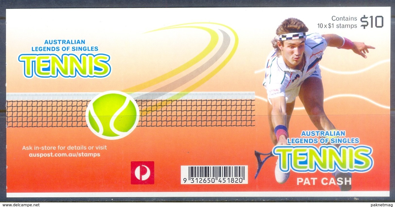 G373- Australia Legends Of Singles Tennis Self Adhesive Stamps Of Pat Cash. - Other & Unclassified