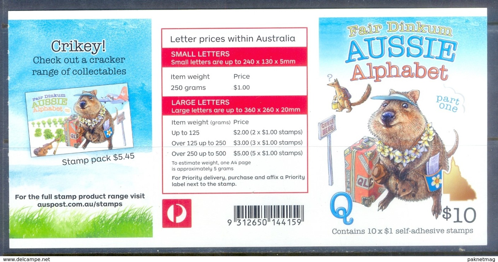 G381- Australia Self Adhesive Stamps Of Fair Dinkum Aussie Alphabet. - Other & Unclassified