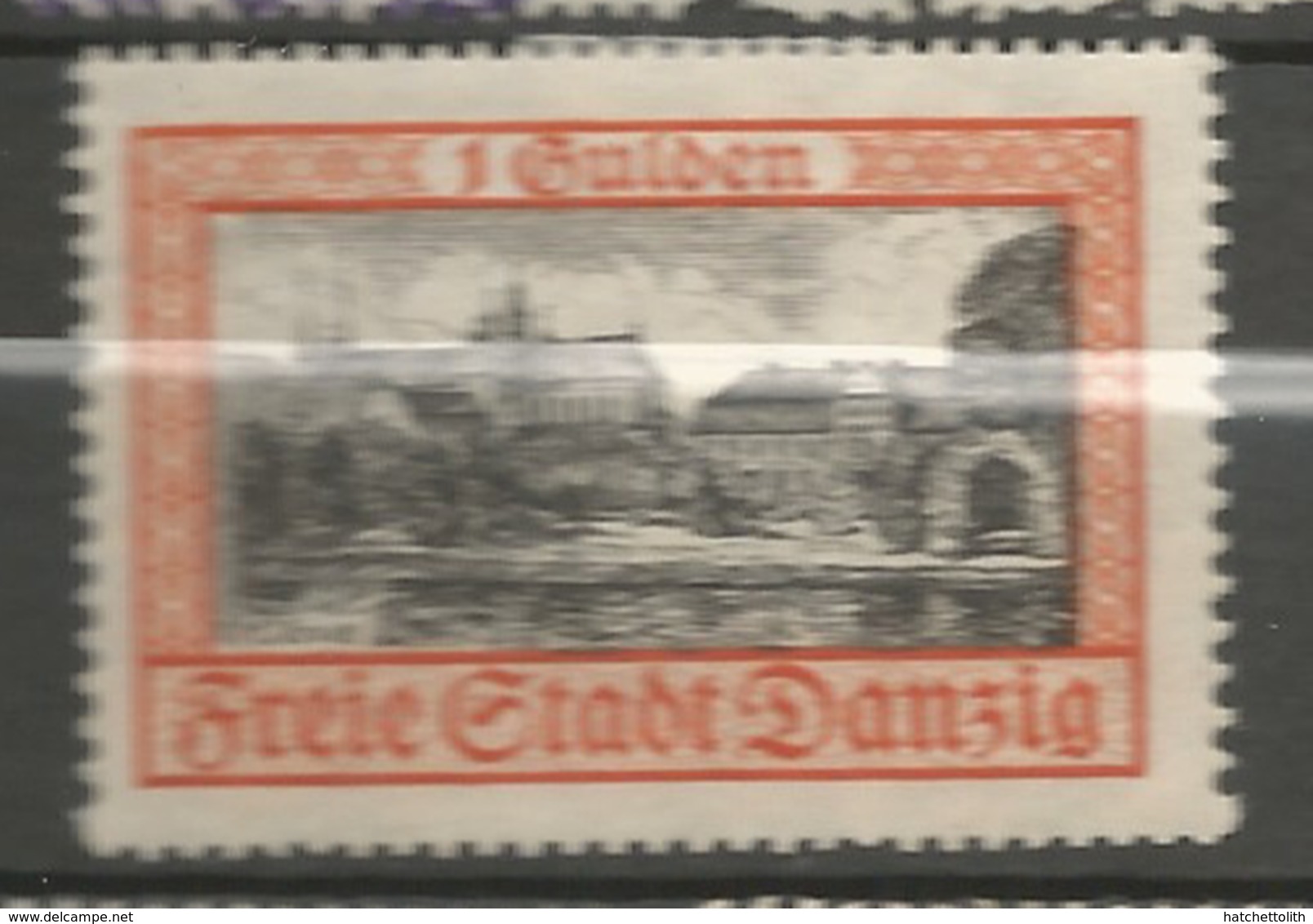 Germany Danzig 1938 Sightseeing 1 Gulden Watermark 5 Mint Hinged X - Other & Unclassified