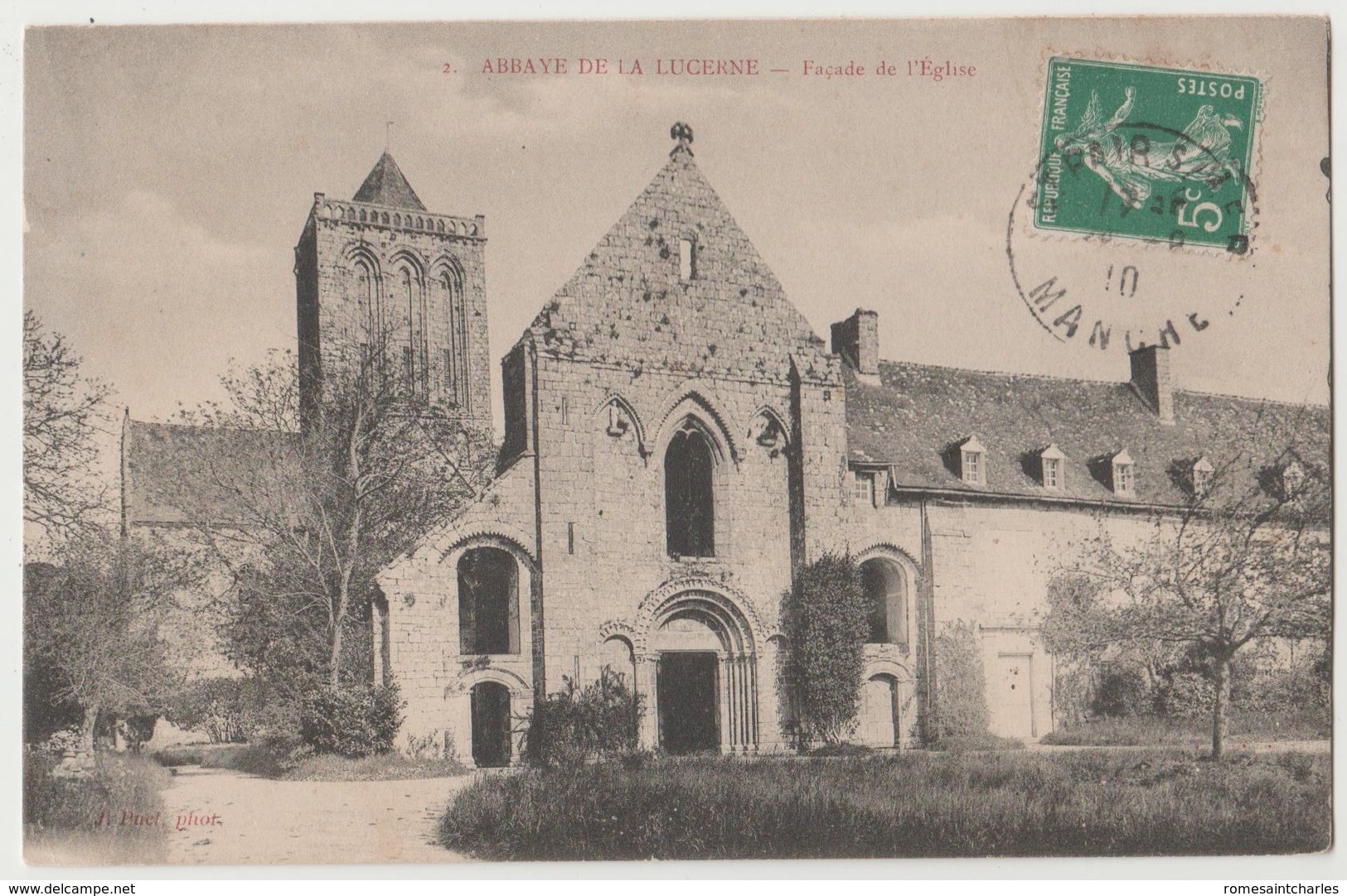 CPA 50 ABBAYE DE LA LUCERNE Façade De L' Eglise - Altri & Non Classificati