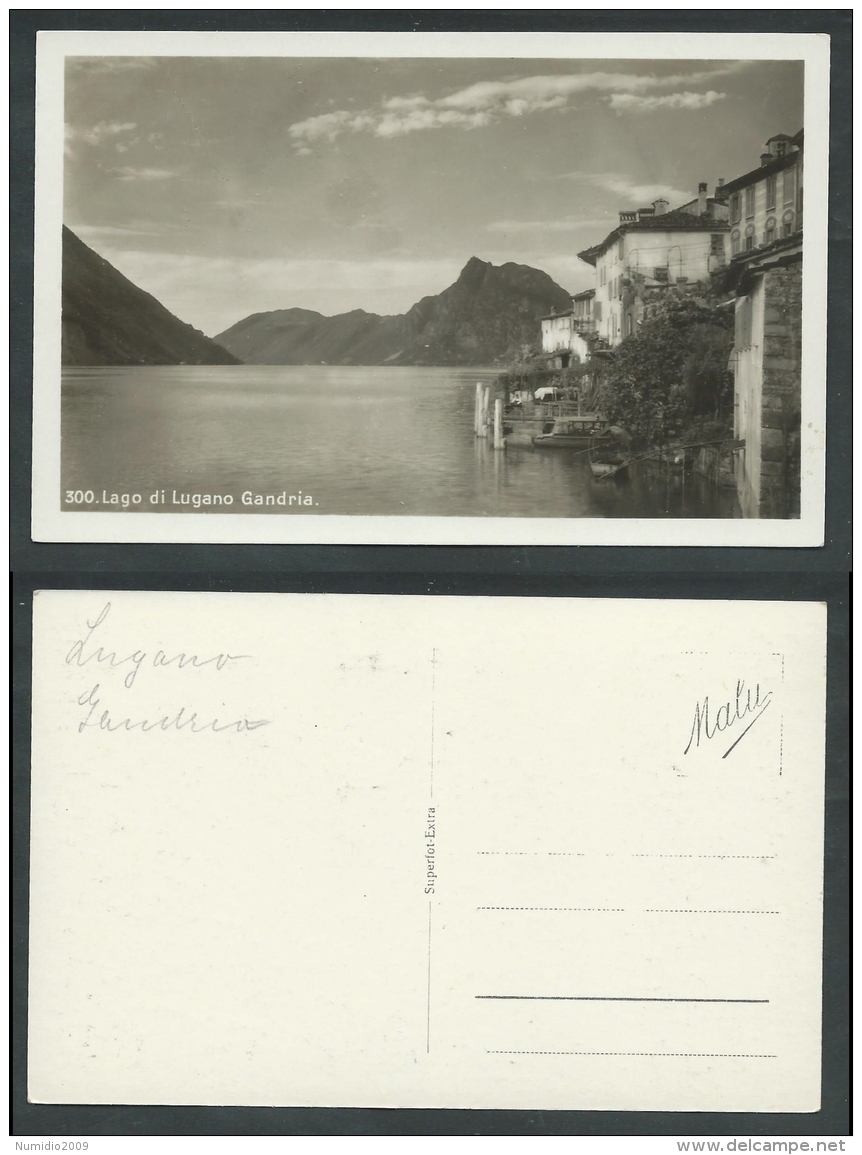 LUGANO CARTOLINA LAGO DI LUGANO GANDRIA - C30 - Gandria 