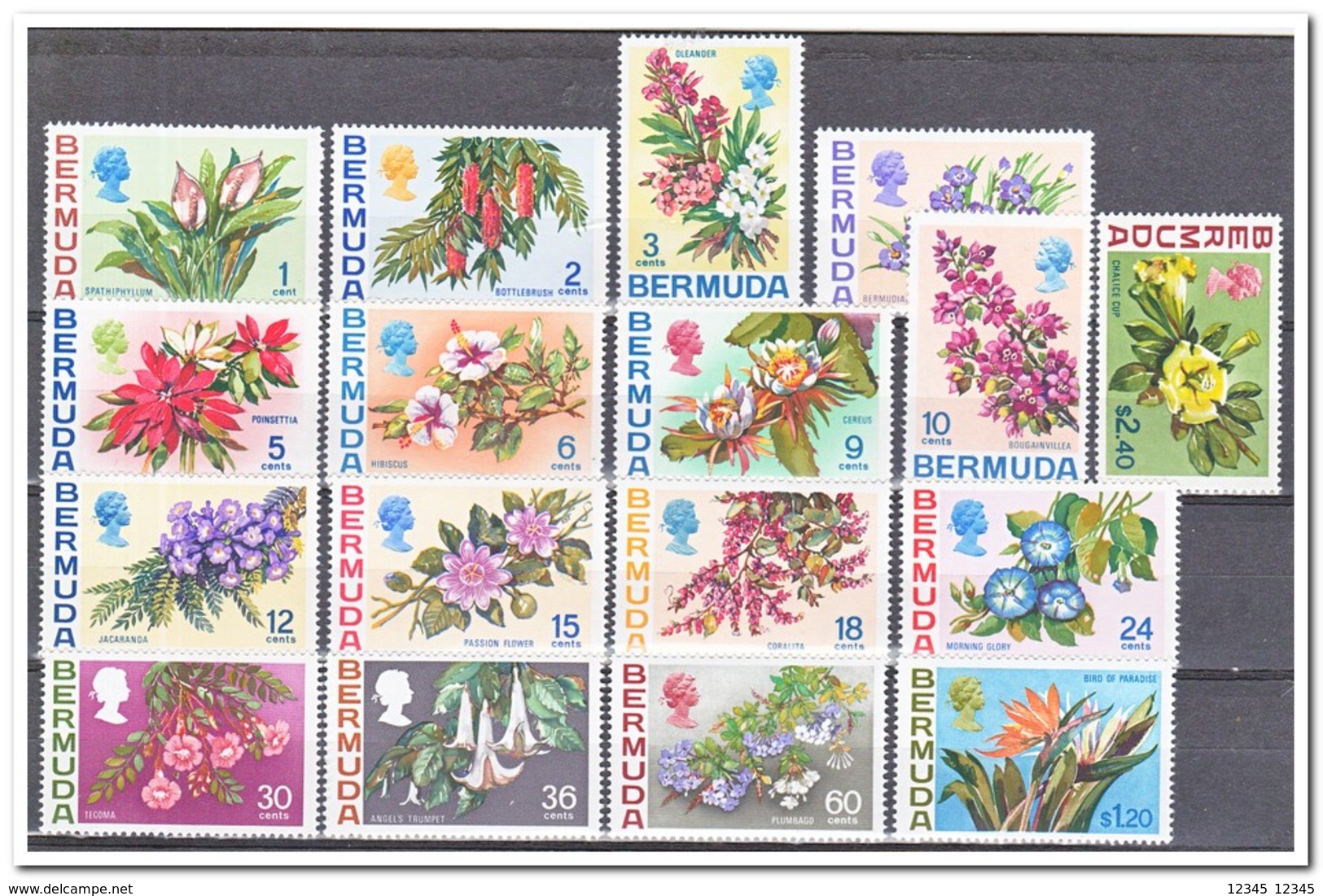 Bermuda 1970, Postfris MNH, Flowers ( 2 Ct Is Plakker MNH ) - Bermuda