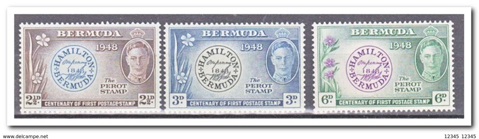 Bermuda 1949, Postfris MNH, Flowers, The Perot Stamp - Bermuda