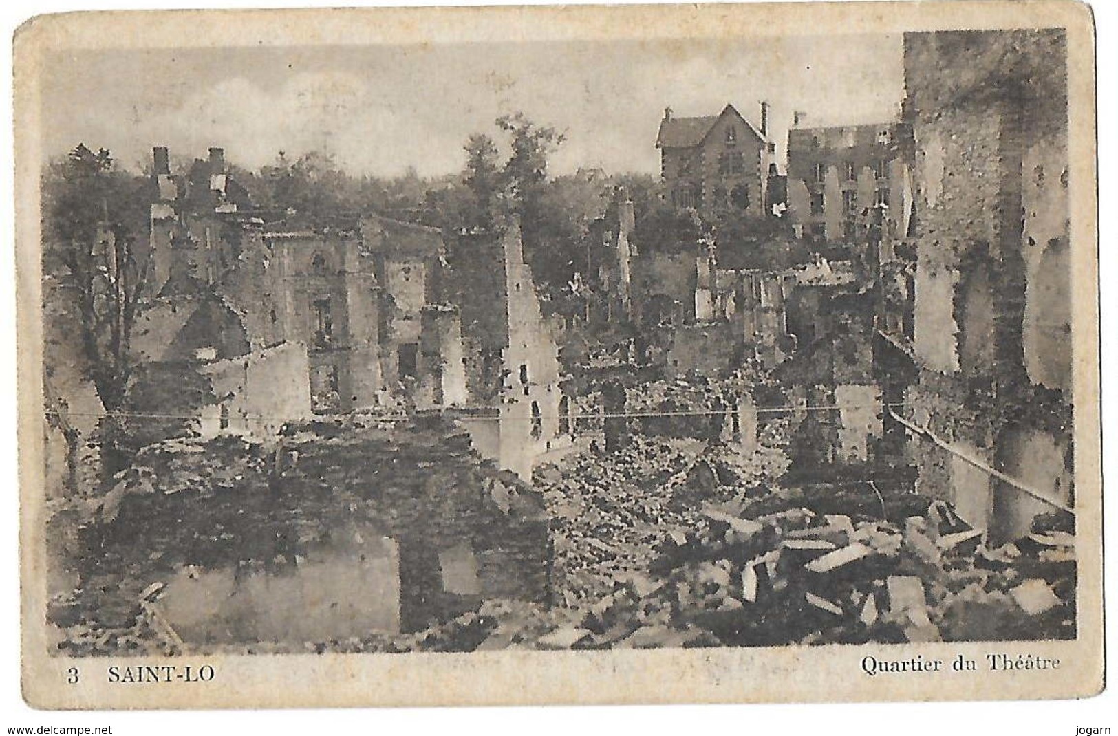 50 - SAINT LÔ - Quartier Du Théâtre  Après La Bataille De 06 - 07 1944      H - Saint Lo