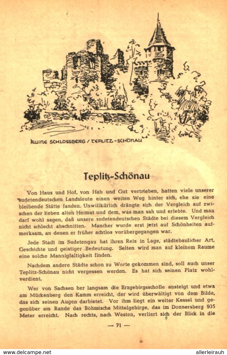 Teplitz-Schönau / Artikel, Entnommen Aus Kalender / 1950 - Empaques