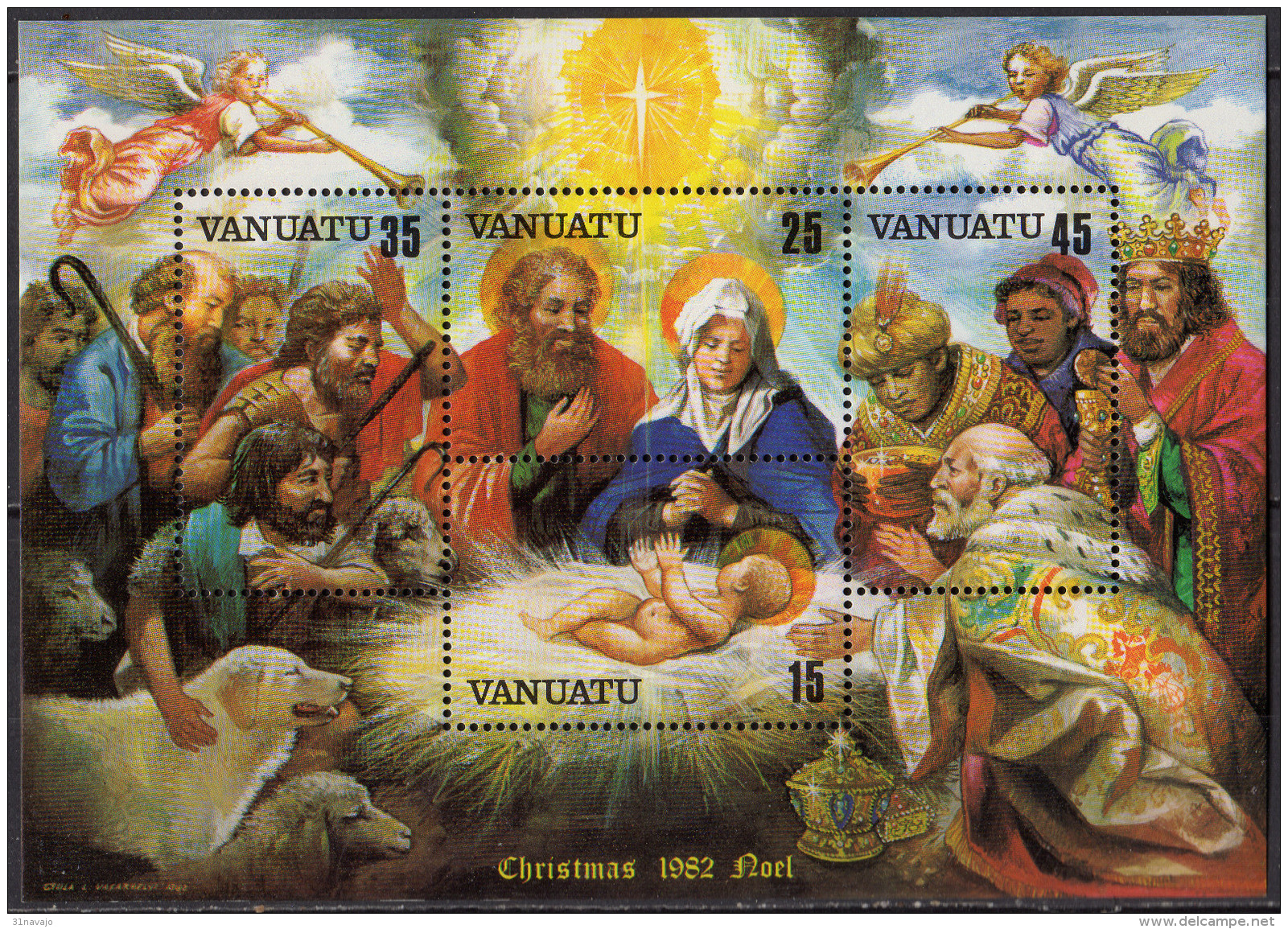 VANUATU - Noël 1982 Feuillet - Vanuatu (1980-...)