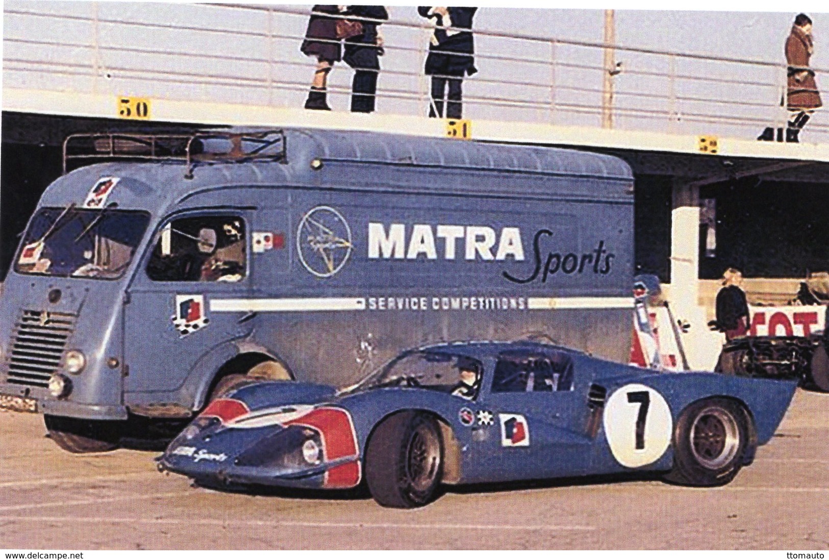 1000kms De Paris à Montlhèry 1967 -Matra Simca MS 630 + Matra Sports Camion-Pilote:Jean-Pierre Beltoise - 15x10 PHOTO - Le Mans