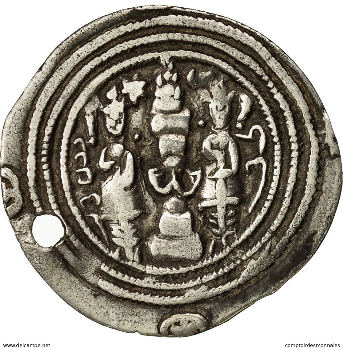 Monnaie, Khusro II, Drachme, 590-628, Ray, TTB, Argent - Orientale