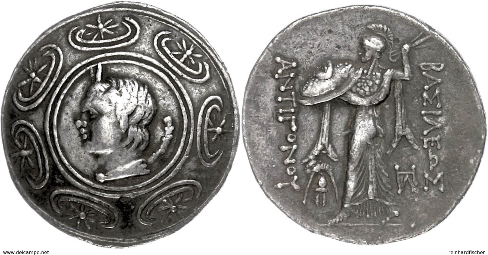 26 Tetradrachme (16,95g), 277-239 V. Chr., Antigonos II. Gonatas, Pella. Av: Makedonischer Schild, Im Zentrum Pankopf Na - Autres & Non Classés