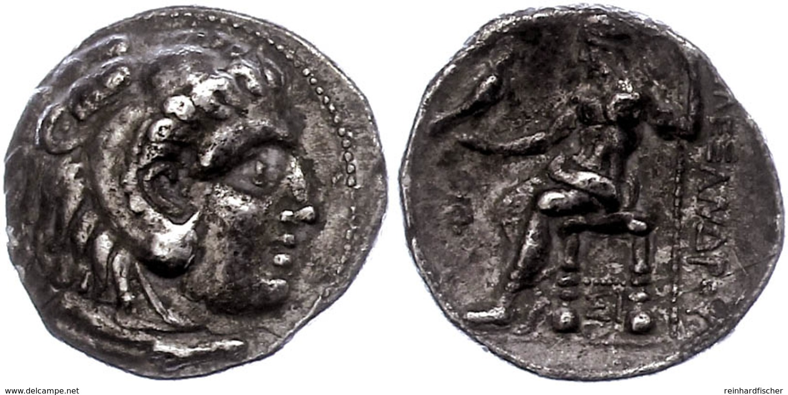 28 Makedonien, Sidon,Tetradrachme (15,90g), 313-312 V. Chr., Alexander III., Av: Herakleskopf Mit Löwenfell Nach Rechts, - Other & Unclassified