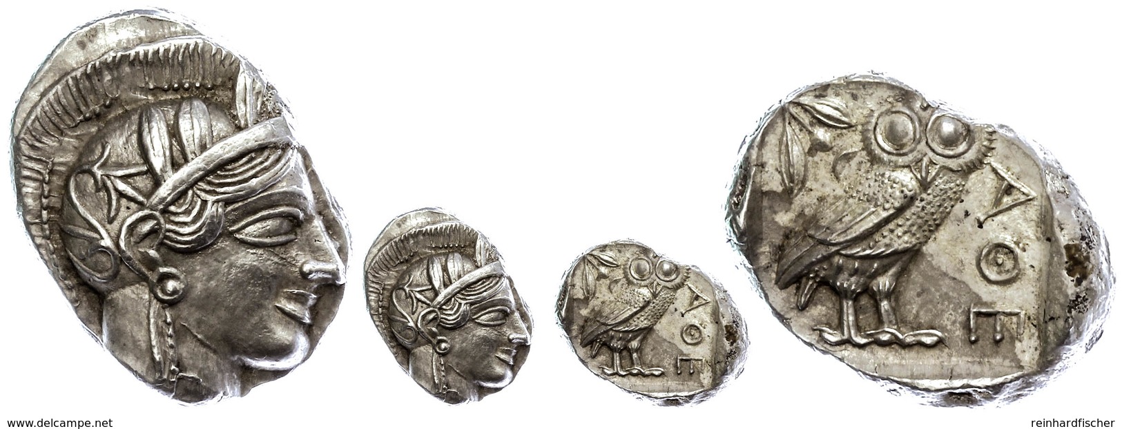 38 Athen, Tetradrachme (17,23g), Ca. 421-415 V. Chr., Av: Athenekopf Mit Attischem Helm Nach Rechts, Rev: Eule Nach Rech - Other & Unclassified