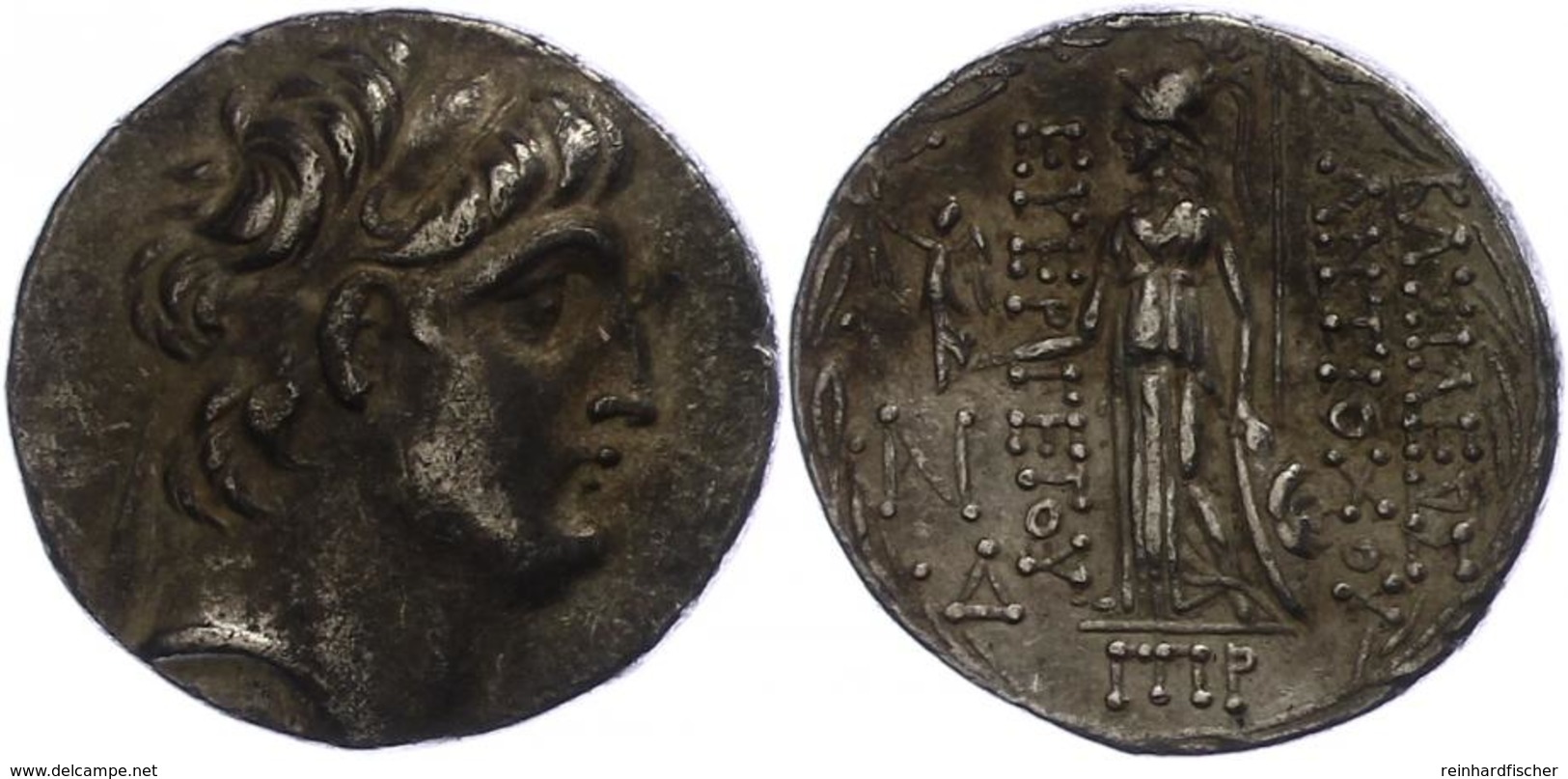 131 Damaskus, Tetradrachme (16,40g), Antiochos VII., 138-129 V. Chr. Av: Kopf Nach Rechts. Rev: Stehende Athena Nach Lin - Other & Unclassified