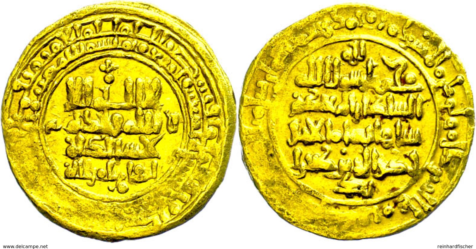 263 Abbasiden, Dinar (5,78g), Ca. 8./9. Jhd., Prägeschwäche Am Rand, Ss.  Ss - Islamic