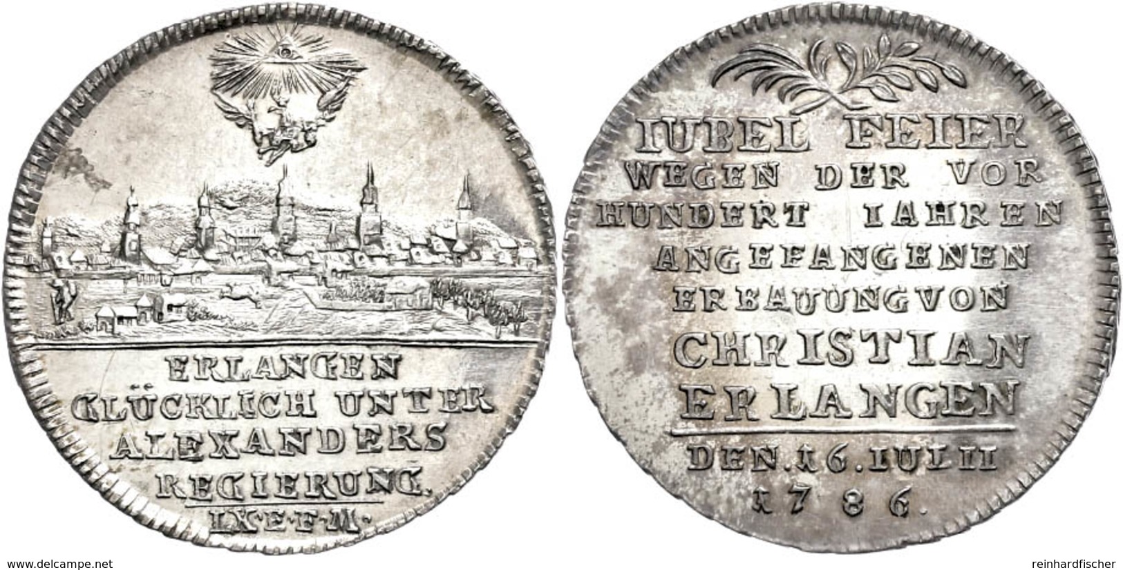 366 1/4 Taler, 1786, Christian Friedrich Karl Alexander, Slg. Wilmersdörffer 1162, Vz.  Vz - Other & Unclassified