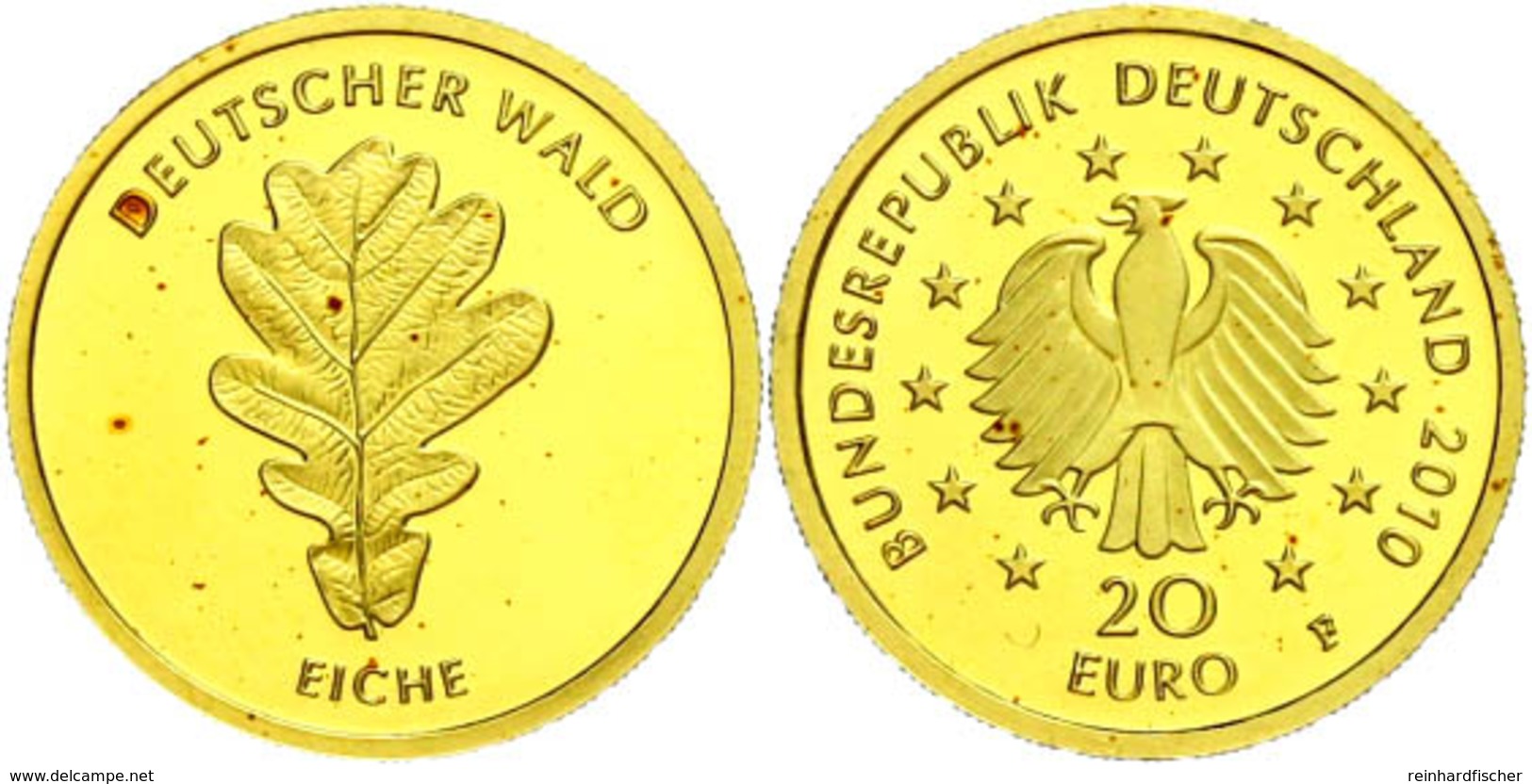 1165 20 Euro, Gold, 2010, Buche, In Kapsel, Fleckig, St., Katalog: J. 552 St - Andere & Zonder Classificatie