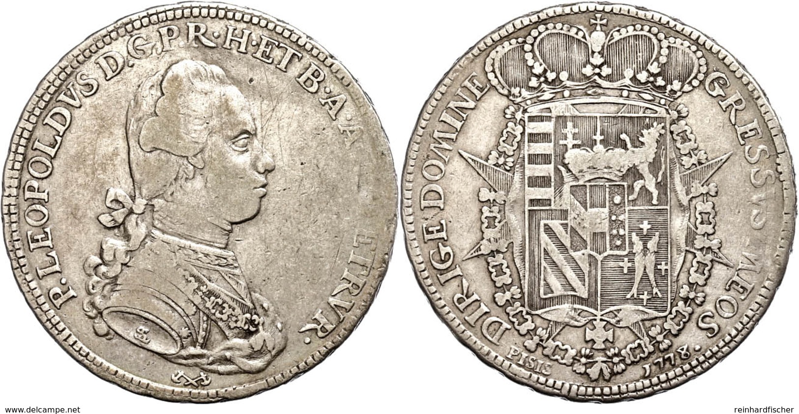 1598 Toskana, Francescone (10 Paoli), 1778, Peter Leopold, Dav. 1515, Ss.  Ss - Autres & Non Classés
