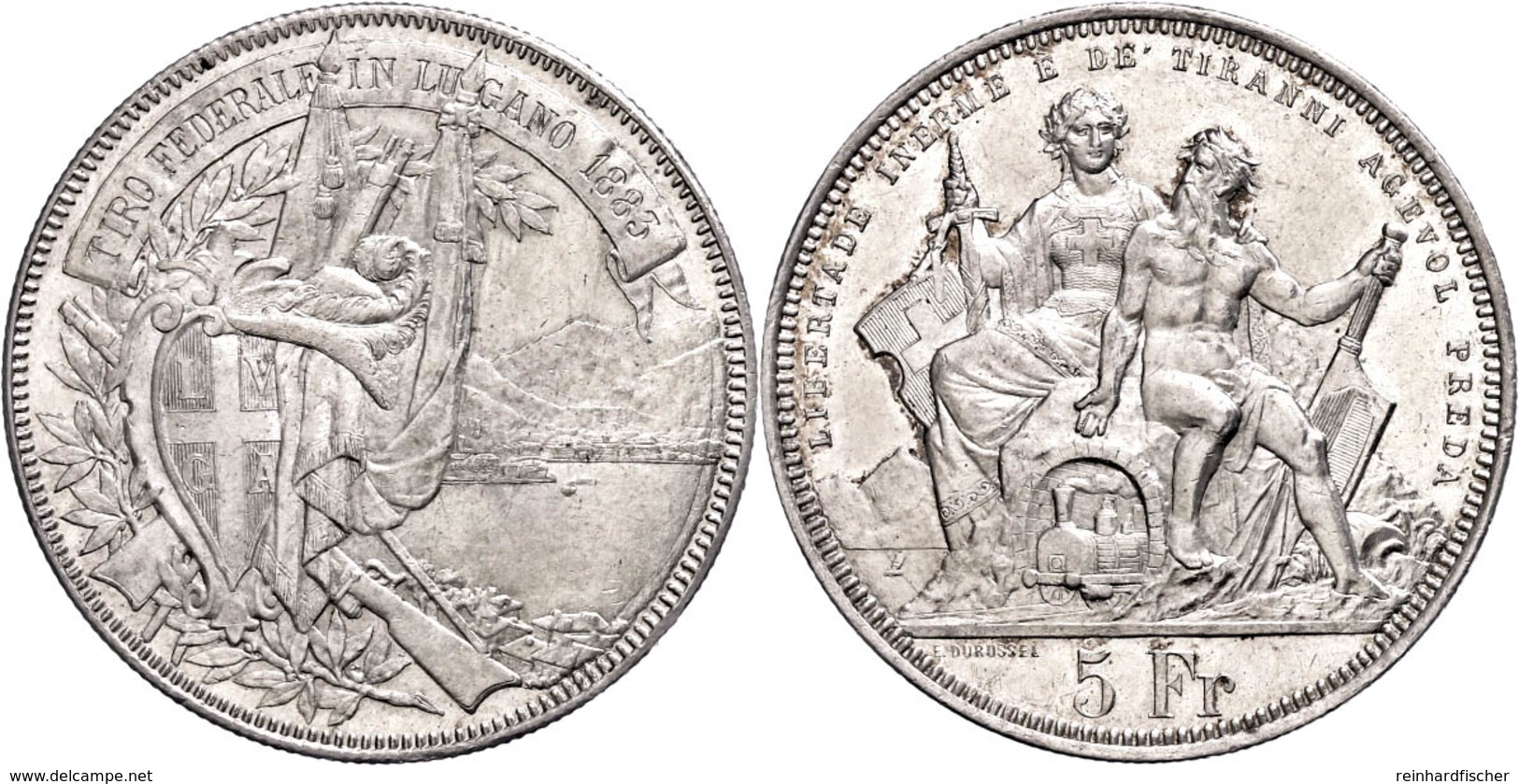 1945 5 Franken, 1883, Lugano, HMZ 2-1343n, Vz.  Vz - Other & Unclassified