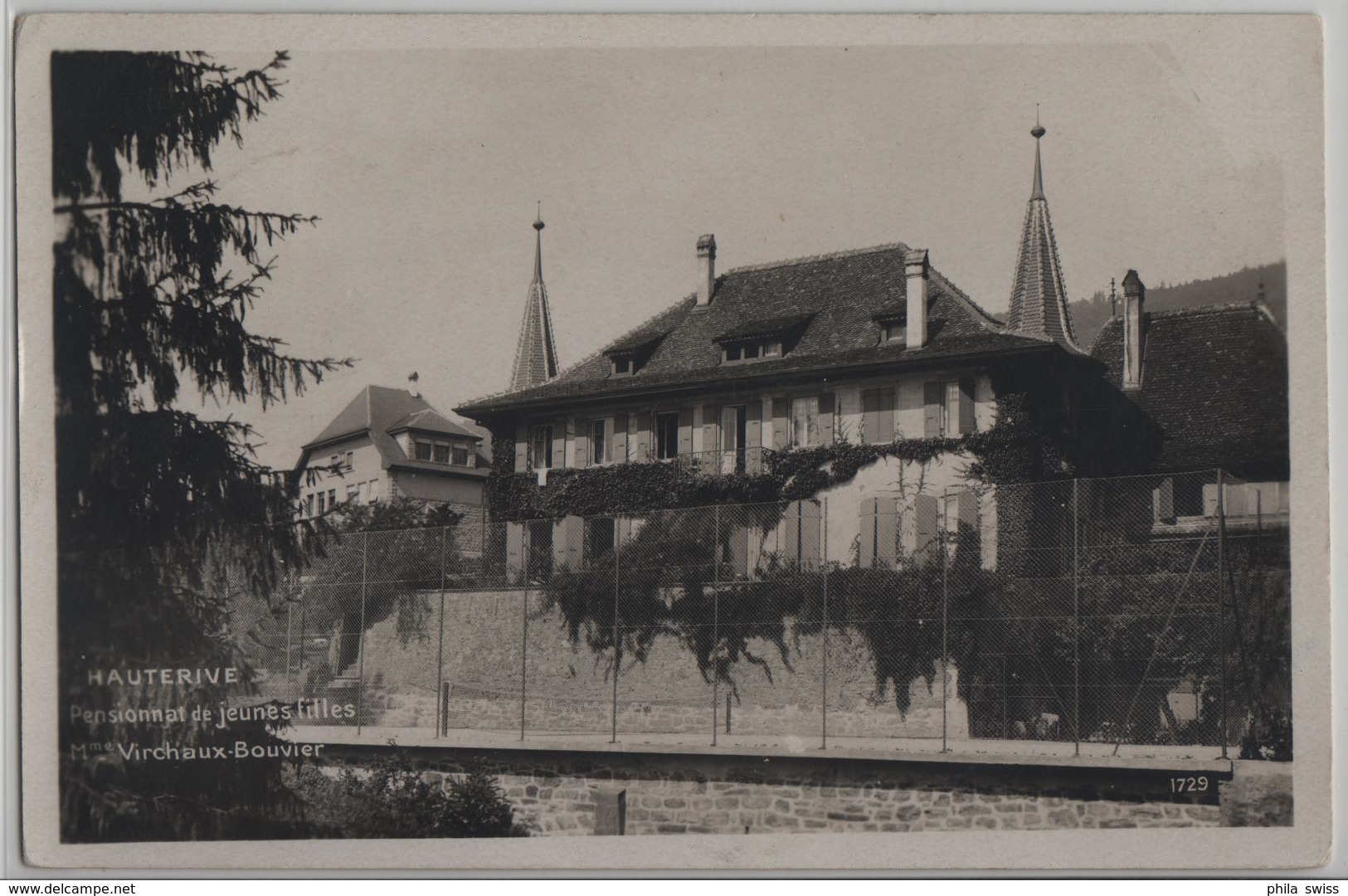 Hauterive - Pensionnat Jeunes Filles Mme Virchaux-Bouvier - Photo: Perrochet-Matile - Hauterive