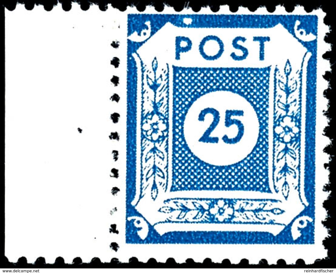 6106 25 Pfg Ziffern, Postmeistertrennung Klotzsche 10 3/4 - 11, Plattenfehler V, Tadellos Postfrisch, Fotobefund Kunz BP - Other & Unclassified