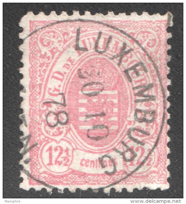 Armoiries Dentelé 13  12&frac12; Cent. Rouge    No 31   Oblitéré - 1859-1880 Armoiries