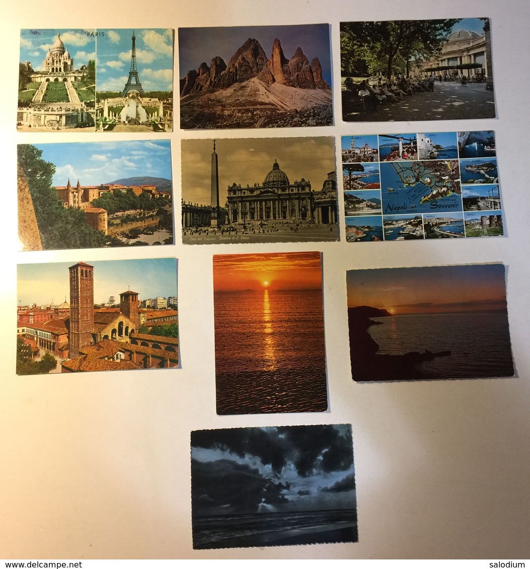 Dolomiti - Paris Parigi Paesaggistiche Italia - Napoli - Roma Etc - Lotto 10 Cartoline - (Lotto N° 57) - 5 - 99 Postkaarten