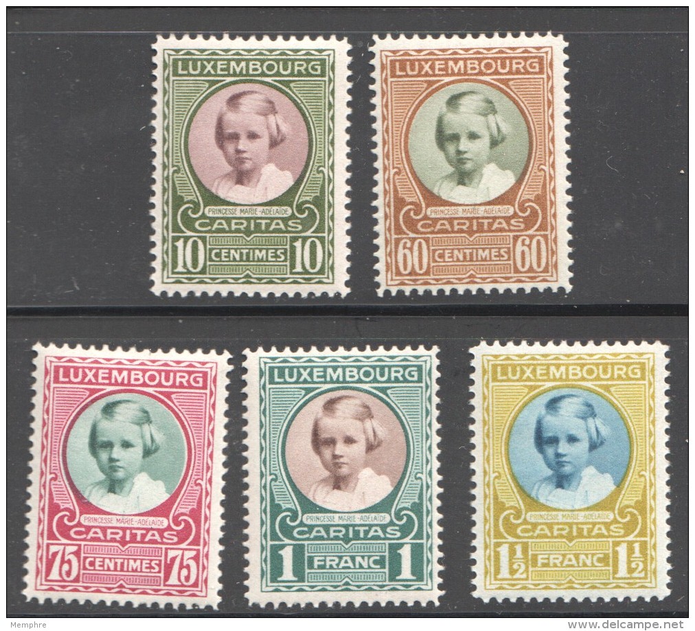 1928  Princesse Marie Adelaïde  No 209-213  * - Neufs