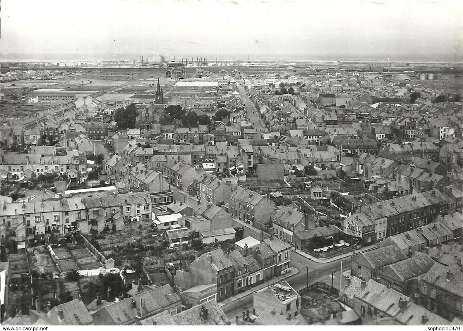 NORD - 59 - SAINT POL SUR MER - CPSM GF NB -  En Avion Au Dessus De ... Vue Générale - Saint Pol Sur Mer