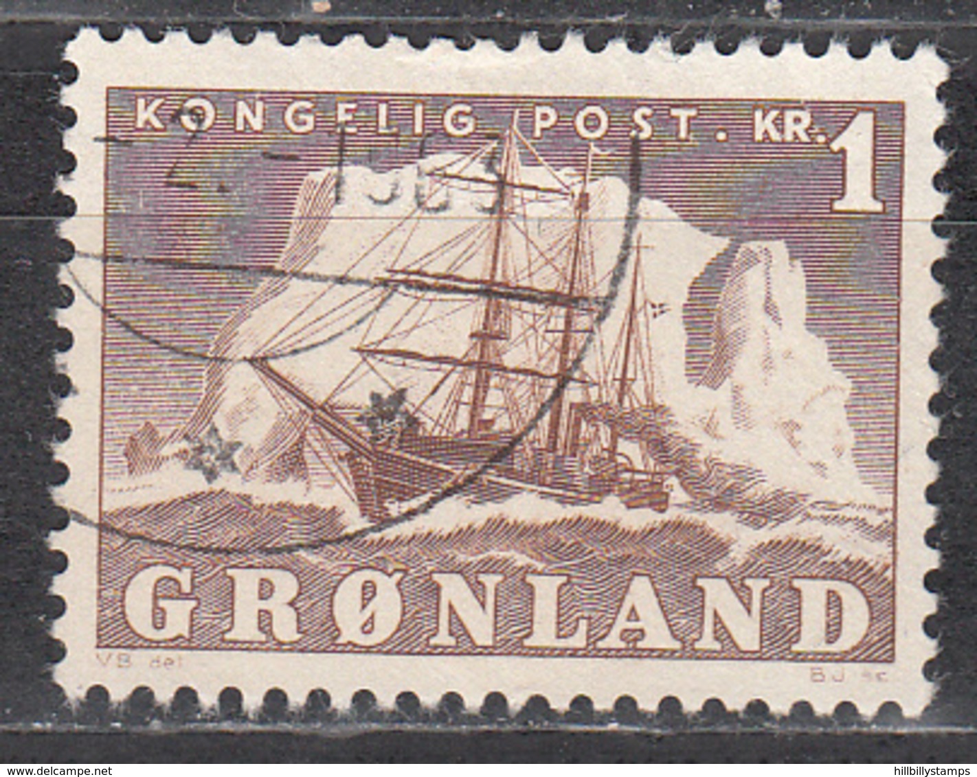 GREENLAND   SCOTT NO. 36    USED    YEAR  1950 - Used Stamps