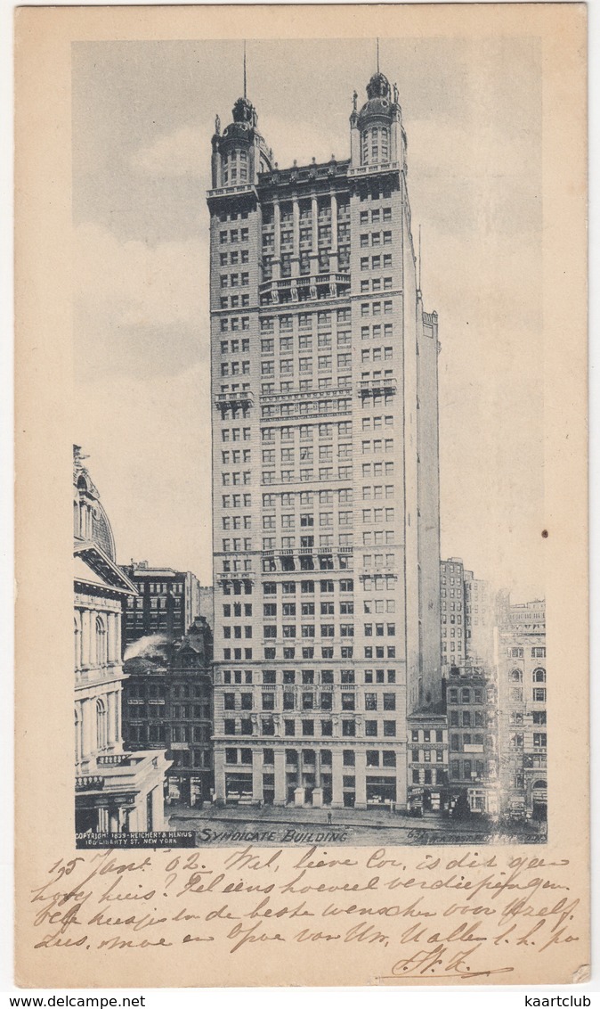 New York City - Syndicate Building  - (N.Y., USA)  - 1902 Send To Helder, Holland - Manhattan