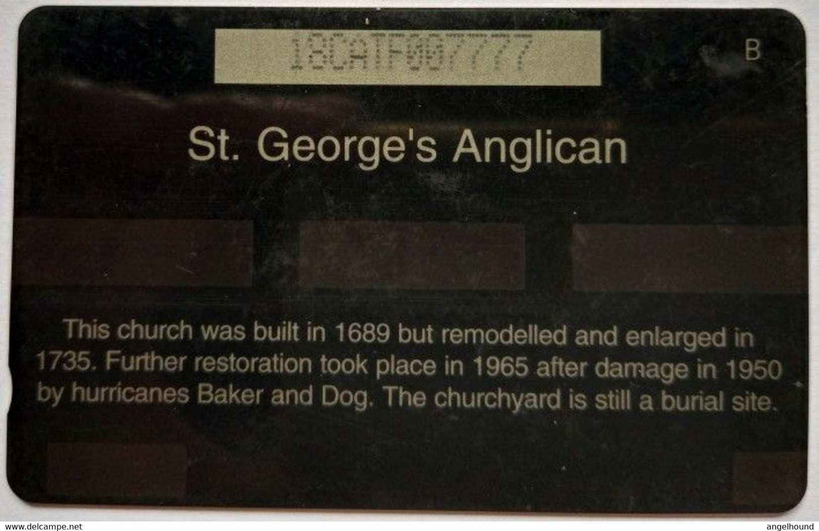 Antigua And Barbuda  EC$20 18CATF  "St George's Anglican " - Antigua Et Barbuda