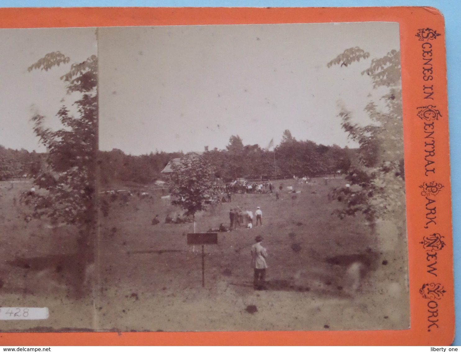 BASE BALL GROUND ( N° 428 ) Scenes In Central Park NEW YORK : Stereo Photo G. W. PACH ( Voir Photo Pour Detail ) ! - Photos Stéréoscopiques